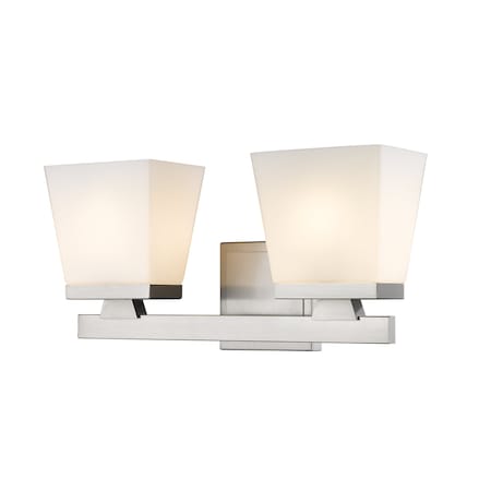 Z-Lite Astor 2 Light Vanity, Brushed Nickel & Etched Opal 1937-2V-BN
